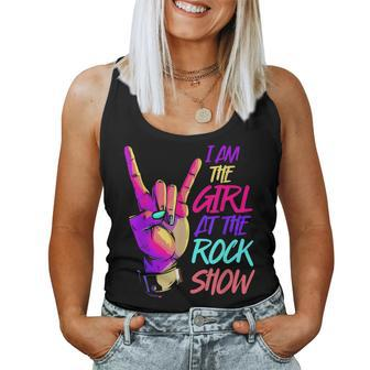 Vintage I Am The Girl At The Rock Show Retro Rock Music Women Tank Top | Mazezy