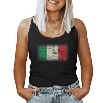 Vintage Italy Flag Cool Italia Italian Flags Men Women Women Tank Top | Mazezy