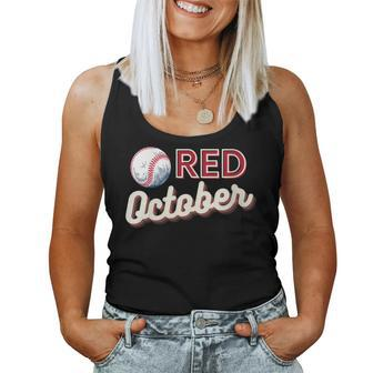 Vintage Red October Philly Philadelphia Baseball Women Tank Top - Monsterry AU