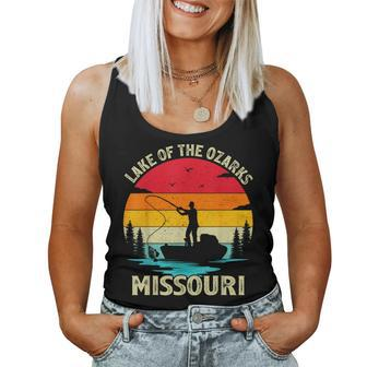 Vintage Retro Summer Fishing Missouri Lake Of The Ozarks Women Tank Top - Seseable