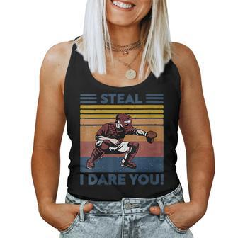 Vintage Steal I Dares You Baseball T Women Tank Top | Mazezy
