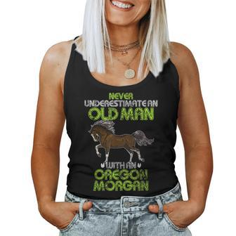 Vintage Never Underestimate An Old Man With A Morgan Horse Women Tank Top - Monsterry AU