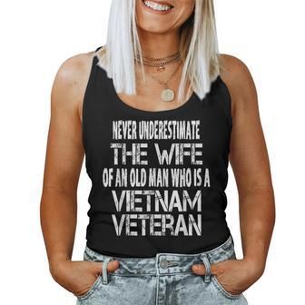 Vintage Vietnam Veteran Wife Spouse Of Vietnam Vet Women Tank Top | Mazezy