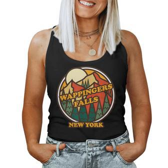 Vintage Wappingers Falls New York Mountain Souvenir Print Women Tank Top | Mazezy