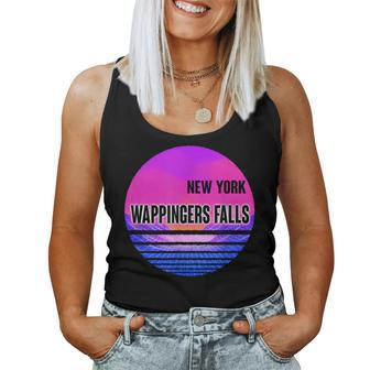 Vintage Wappingers Falls Vaporwave New York Women Tank Top | Mazezy