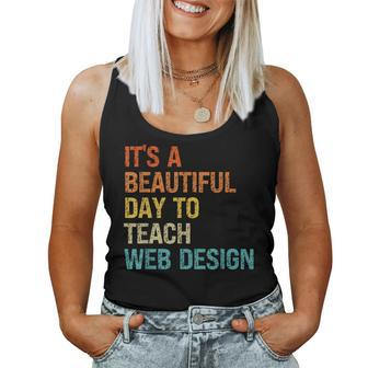 Vintage Web Teacher Retro Web Teacher Adult Women Tank Top | Mazezy