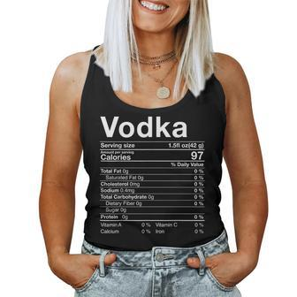 Vodka Nutrition Facts Thanksgiving Drinking Costume Women Tank Top | Mazezy