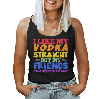I Like My Vodka Straight Lgbtq Pride Month Women Tank Top | Mazezy