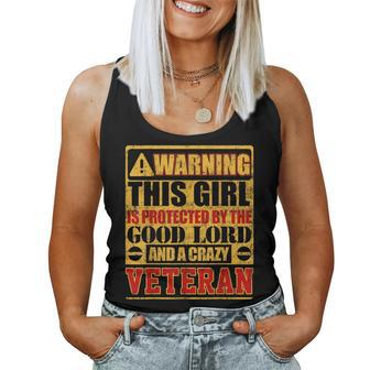 Warning This Girl Is Protected By Veteran Women Tank Top | Mazezy