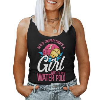 Water Polo Girl Vintage Never Underestimate A Girl Who Plays Women Tank Top | Mazezy