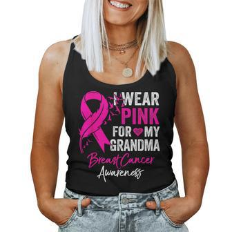 I Wear Pink For My Grandma Breast Cancer Awareness Women Tank Top - Seseable