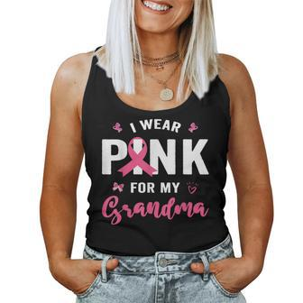 I Wear Pink For My Grandma Breast Cancer Awareness Supporter Women Tank Top - Seseable