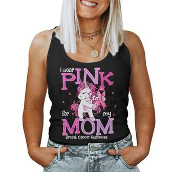 I Wear Pink For My Mom Breast Cancer Awareness Mom Women Tank Top - Monsterry UK
