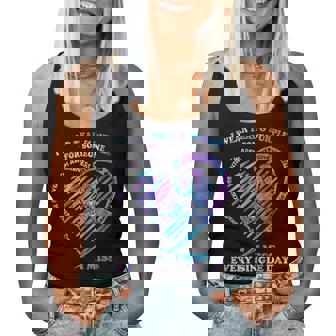 I Wear Teal And Purple For Someone I Miss Every Single Day Women Tank Top | Mazezy