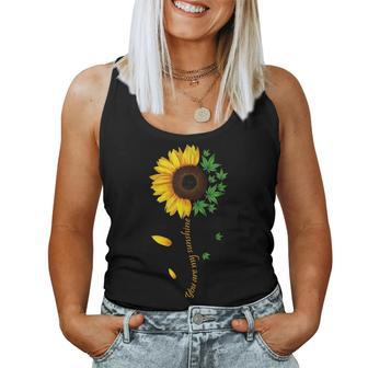 Weed Sunflower Women Marijuana 420 Weed Women Tank Top | Mazezy