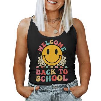 Welcome Back To School Retro First Day Of School Teacher Women Tank Top - Seseable
