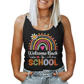 Welcome Back To School First Day Of School Rainbow Teacher Women Tank Top - Seseable