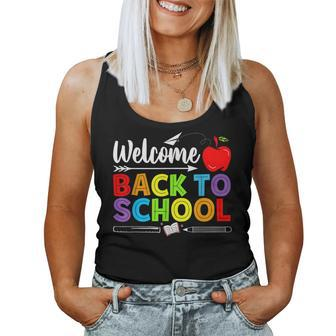 Welcome Back To School Teacher Love Women Tank Top - Monsterry
