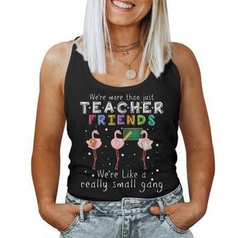 Were More Than Just Teacher Friends Flamingo Xmas Funny Women Tank Top Basic Casual Daily Weekend Graphic - Thegiftio UK