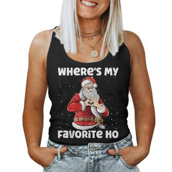 Where's My Favorite Ho Sarcastic Christmas Santa Claus Women Tank Top - Seseable