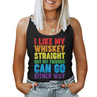 I Like My Whiskey Straight Lesbian Gay Lgbt Love Pride Women Tank Top | Mazezy