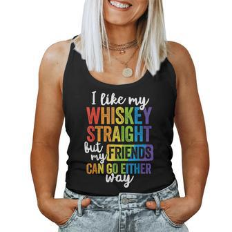 I Like My Whiskey Straight T Lgbt Pride Gay Lesbian Women Tank Top | Mazezy