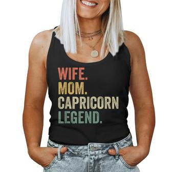 Wife Mom Capricorn Legend Zodiac Astrology Mother Women Tank Top | Mazezy