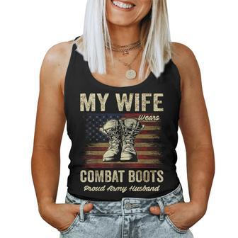 My Wife Wears Combat Boots Proud Army Husband Veteran Wife Women Tank Top | Mazezy AU