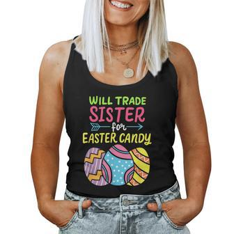 Will Trade Sister For Easter Candy Bunny Eggs Family Costume Women Tank Top | Mazezy