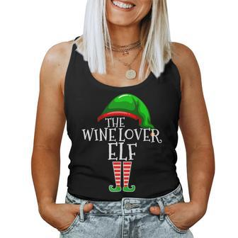 Wine Lover Elf Group Matching Family Christmas Drinking Women Tank Top | Mazezy