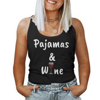Wine Lovers Pajamas And Wine Pjs Women Tank Top - Seseable