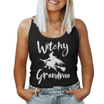 Witchy Grandma Halloween Horror Scary Women Tank Top | Mazezy