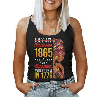 Women Junenth - Celebrating Black Freedom 1865 African Women Tank Top Basic Casual Daily Weekend Graphic - Seseable