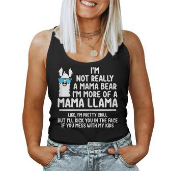Womens Im Not Mama Bear Im More Of A Mama Llama Women Tank Top Basic Casual Daily Weekend Graphic - Thegiftio UK