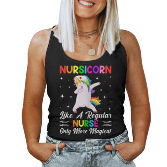 Womens Nursicorn Like A Regular Nurse More Magical - Hospital Women Tank Top Basic Casual Daily Weekend Graphic - Thegiftio UK