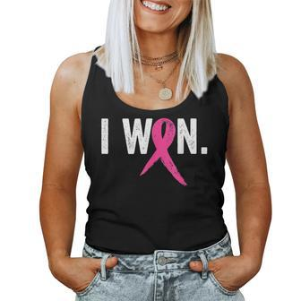 I Won Breast Cancer Awareness Support Pink Ribbon Women Tank Top - Seseable