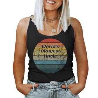 Worlds Okayest Uncle Vintage Sunset 60S 70S Women Tank Top | Mazezy