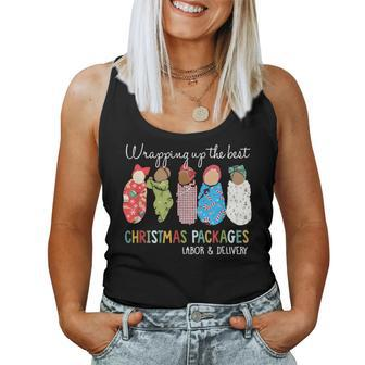 Wrapping Up The Best Christmas Packages Labor Delivery Nurse Women Tank Top - Monsterry CA