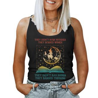 They Didn't Burn Witches They Burned Ban Book Apparel Women Tank Top - Seseable