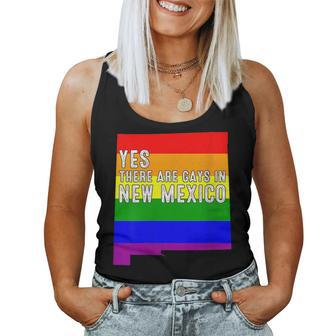 Yes There Are Gays New Mexico Lgbt Pride Rainbow Lover Women Tank Top | Mazezy