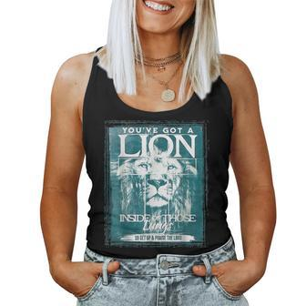 Youve Got A Lion Inside Of Those Lungs Jesus Christian-Min Women Tank Top Weekend Graphic - Thegiftio UK