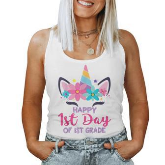 1St Grade Unicorn First Day Of School Back To Outfit Women Tank Top - Monsterry DE
