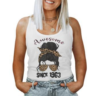 60 Year Old Awesome Since 1963 59Th Birthday Woman And Girl Women Tank Top Weekend Graphic - Seseable