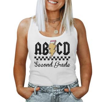 Abcd Second Grade Back To School For Teacher Students Women Tank Top Weekend Graphic - Seseable