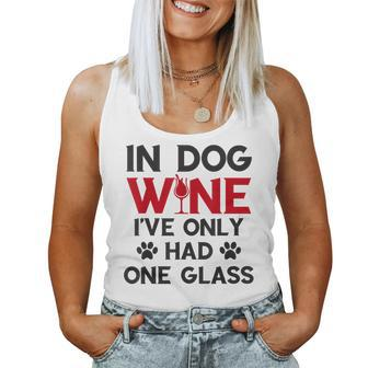 Alcohol In Dog Wine I Had One Glass Holiday Women Tank Top | Mazezy