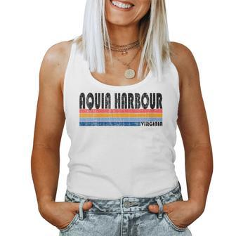 Aquia Harbour Va Hometown Pride Retro 70S 80S Style Women Tank Top | Mazezy
