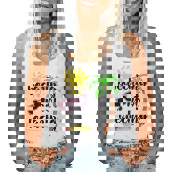 Beaching Not Teaching For Teacher Year End Celebration Women Tank Top | Mazezy