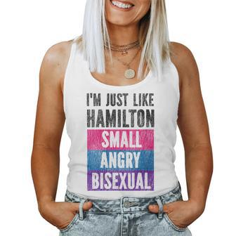Bisexual Bi Pride Flag Im Just Like Hamilton Small Angry & Women Tank Top | Mazezy