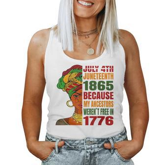 Black Queen Junenth 1865 Freedom African American Women Tank Top Basic Casual Daily Weekend Graphic - Seseable
