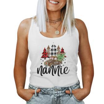 Blessed Nannie Christmas Truck Grandma Women Tank Top | Mazezy